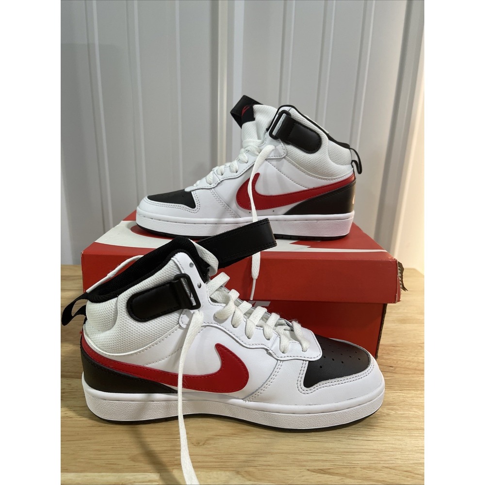 Nike Unisex Kids Shoes GS Court Borough Mid 2 CD7782 110 Size 5.5Y
